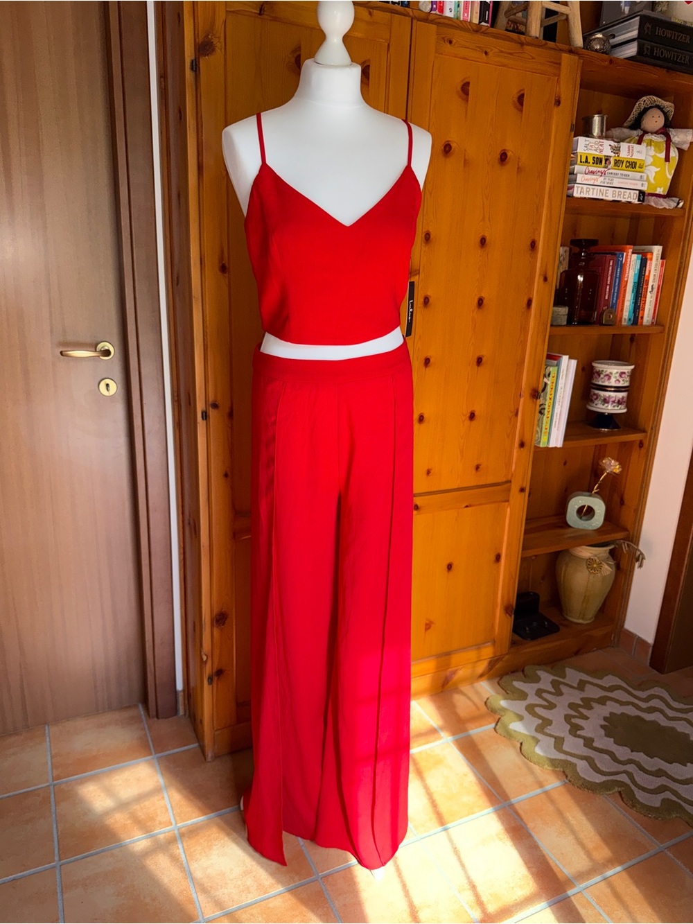 Lulus Out Tonight Red Two-Piece Jumpsuit